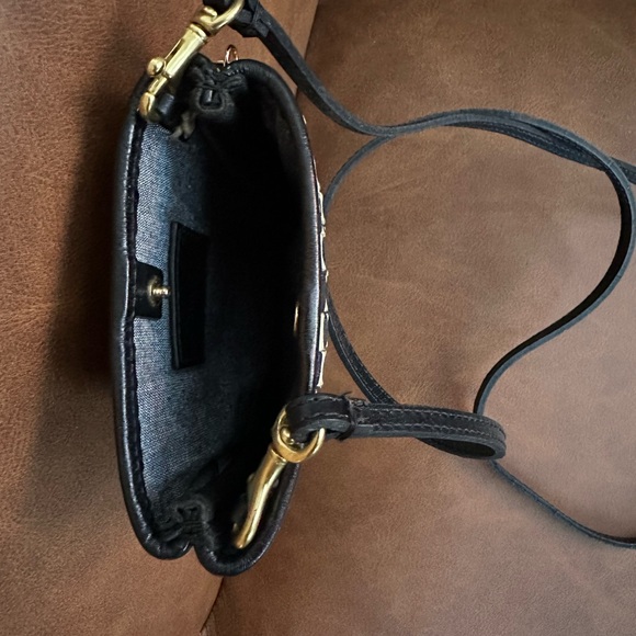 Clare V. Poche in Black/Cream Woven Checker - Picture 7 of 8